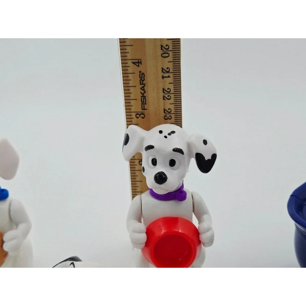 Disney 101 Dalmatians Vintage‎ Toy Figures Lot of 5 Puppies Police Hat Cookie